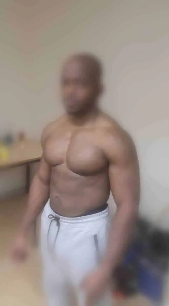 muscular black man